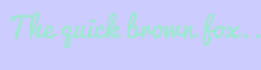 Image with Font Color A1E6D5 and Background Color CCCCFF